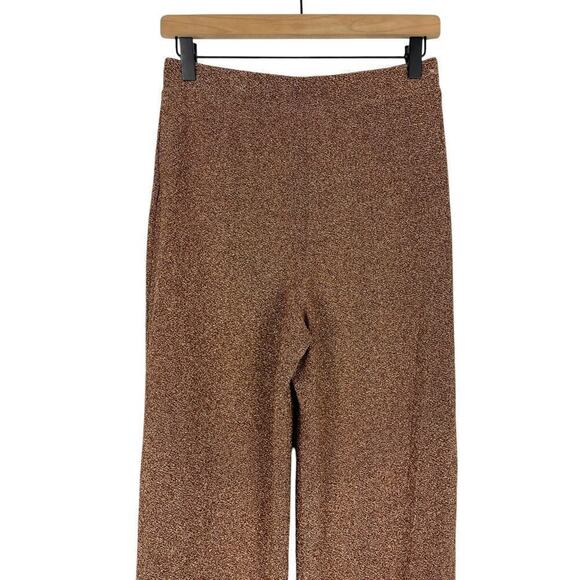Skies Are Blue Lurex Relaxed Fit Trousers Rose Gold Glitter Small Holiday Party - Picture 11 of 13